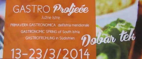 GASTRONOMIC SPRING OF SOUTH ISTRIA